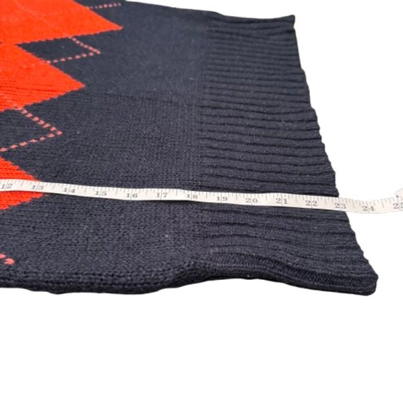 Tommy Hilfiger Navy Red Argyle British Heritage Cozy Holiday Turtleneck (Size L) - Picture 15 of 16